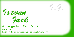 istvan fack business card